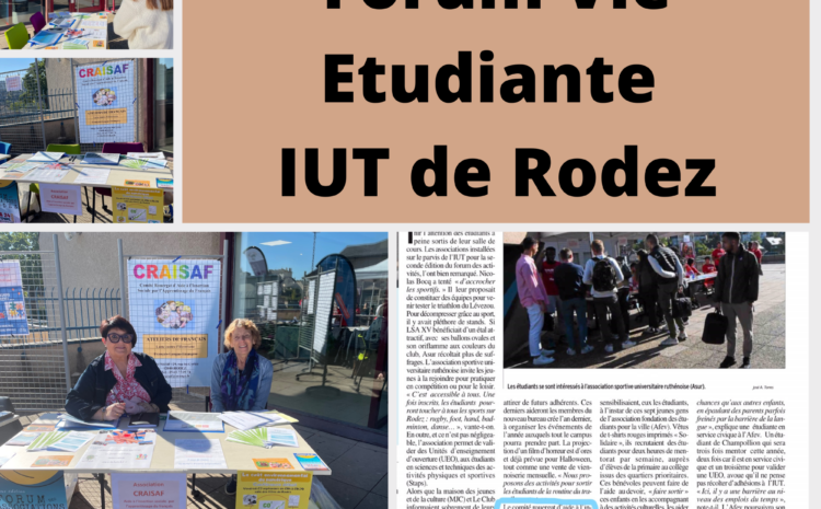  Forum vie étudiante à l’IUT de Rodez