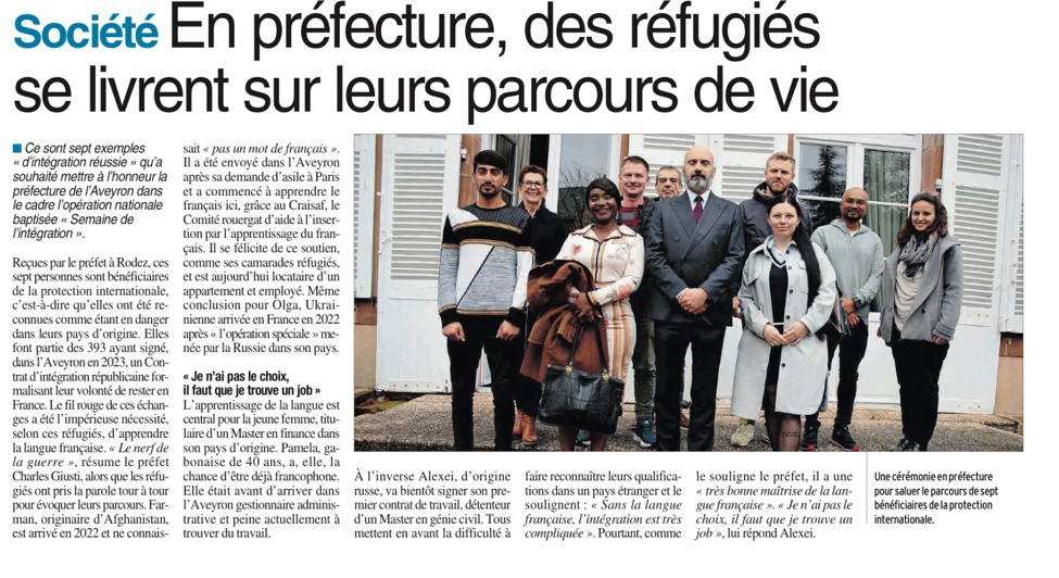 Article de presse. Centre Presse. Craisaf. Oct 2024